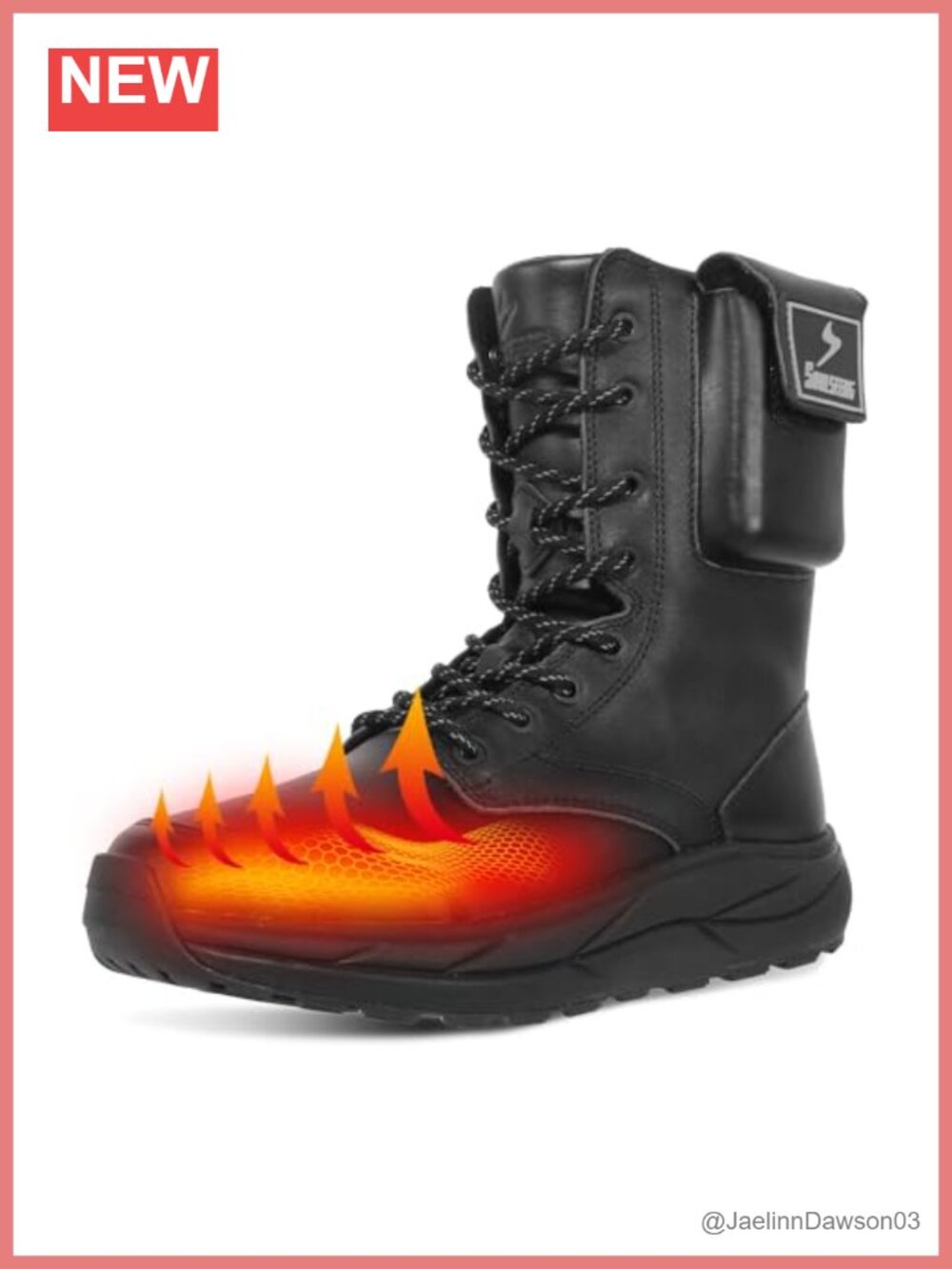 Rechargeable Heated Snow Boots with Plush Lining Waterproof